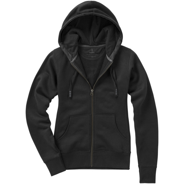 Arora dames hoodie met ritssluiting - Zwart - XXL
