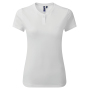 Ecologisch dames-T-shirt ‘Comis’ met knoopjeshals White XS