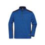 Men's Knitted Workwear Fleece Half-Zip - STRONG - - royal-melange/navy - 5XL