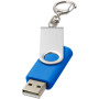 Rotate USB met sleutelhanger - Midden blauw - 8GB