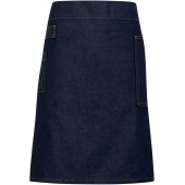 Division - Waxed look denim waist apron Indigo Denim One Size