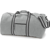 Vintage canvas weekendtas Vintage Light Grey One Size