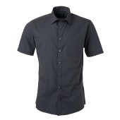 Men's Shirt Shortsleeve Poplin - carbon - 3XL