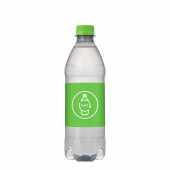 bronwater in 100% gereycleerd plastic (RPET) flesje 500ml met lichtgroene PMS360 draaidop