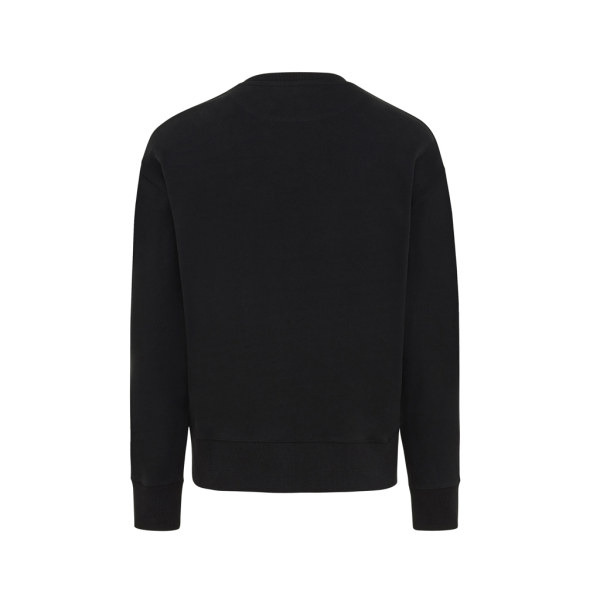 Iqoniq Kruger gerecycled katoen relaxed sweater, zwart (XL)