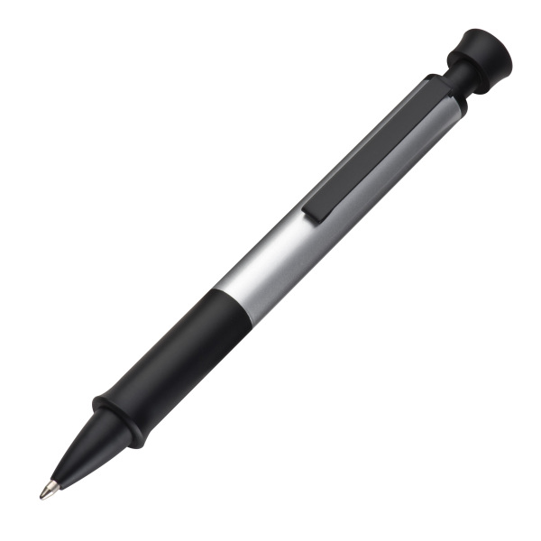 Aluminium pen met zwarte clip