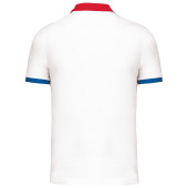 Heren-sportpolo White / Red / Sporty Royal Blue XS