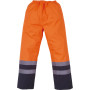 Hi vis waterproof over trousers Hi Vis Orange / Navy M