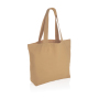 Impact Aware™ re-canvas shopper met vakje 240gsm ongeverfd, bruin