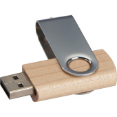 USB-stick twist van hout, licht