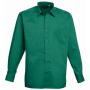 Long Sleeve Poplin Shirt, Emerald, 14.5, Premier
