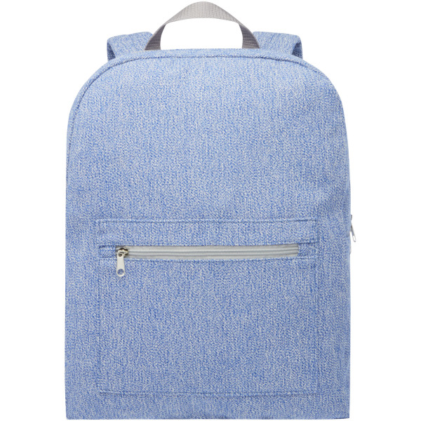 Pheebs 450 g/m² recycled cotton and polyester backpack 10L - Heather navy