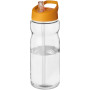 H2O Active® Base Tritan™  650 mlsportfles met tuitdeksel - Transparant/Oranje
