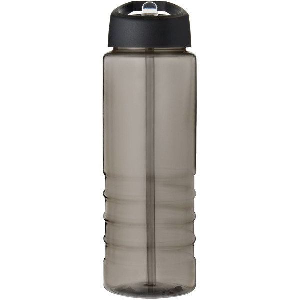 H2O Active® Eco Treble 750 ml spout lid sport bottle - Charcoal/Solid black