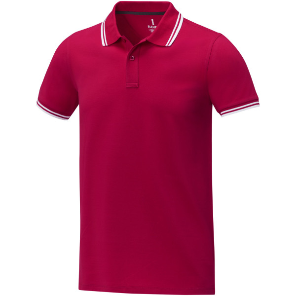 Amarago short sleeve men's tipping polo - Red - XS