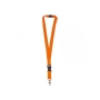 Polyester lanyard 20mm with buckle and hook - Orange 021C