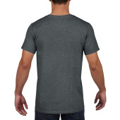 Gildan T-shirt V-Neck SoftStyle SS for him 446 dark heather L