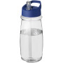 H2O Active® Pulse 600 ml spout lid sport bottle - Transparent/Blue