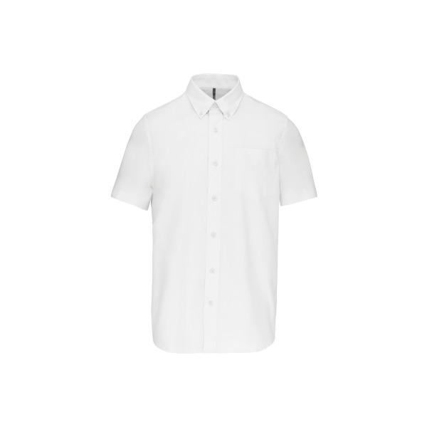 Heren oxford overhemd korte mouwen White XXL