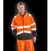 Printable Safety Soft Shell Jacket, Fluorescent Orange/Black, 3XL, Result Safe-Guard