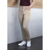 HF 9 Ladies' 5-Pocket Trousers Classic-Stretch, from Sustainable Material , Organic Cotton - pebble grey - 48