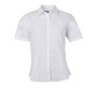 Ladies' Shirt Shortsleeve Poplin - white - XS