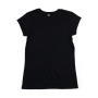 Women's Organic Roll Sleeve T - Black - XS