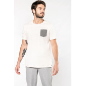 T-shirt BIO-katoen met borstzakje Grey Heather / Black XXL