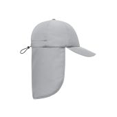 MB6243 6 Panel Cap with Neck Guard grijs one size
