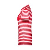 Ladies' T-Shirt Striped - red/white - XS