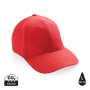 Impact AWARE™ 6 panel 280gr gerecycled katoenen cap, luscious red