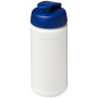 Baseline® Plus 500 ml sportfles met flipcapdeksel - Wit/Blauw