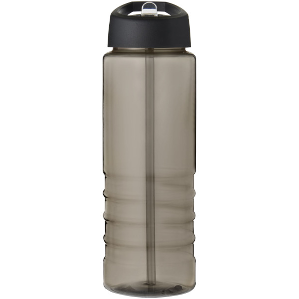 H2O Active® Treble 750 ml spout lid sport bottle - Charcoal/Solid black