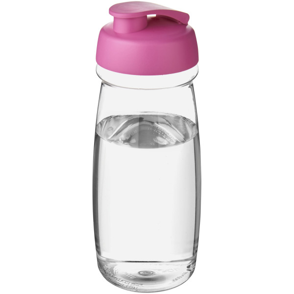 H2O Active® Pulse 600 ml flip lid sport bottle - Transparent/Pink