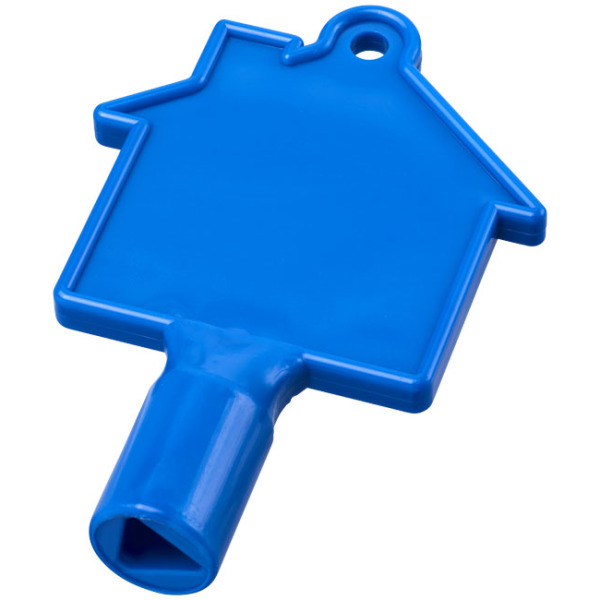 Maximilian huisvormige meterbox-sleutel - Blauw