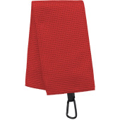 Golfhanddoek met honinggraatstructuur Red One Size
