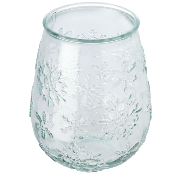 Faro recycled glass tealight holder - Transparent clear