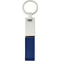Steel and PU key holder Keon cobalt blue