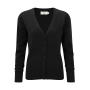Ladies’ V-Neck Knitted Cardigan - Black - L