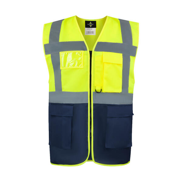 Executive Safety Vest "Hamburg" - Yellow/Navy - 2XL