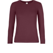 #E190 Ladies' T-shirt long sleeve Burgundy S