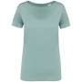 Dames  slub T-shirt Jade Green XS