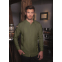 JM 35 Chef Jacket Green-Generation , from Sustainable Material , 72% GRS Certified Recycled Polyester / 28% Conventional Cotton - moss green - 58