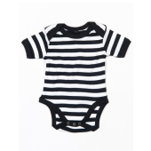 Baby Stripy Rompertje 6-12 Monate Black/White