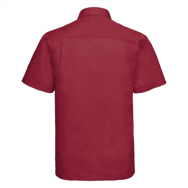 RUS Men SS Cl. Polycot. Poplin Shirt, Cl. Red, 4XL