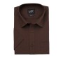 Men's Shirt Shortsleeve Poplin - brown - S