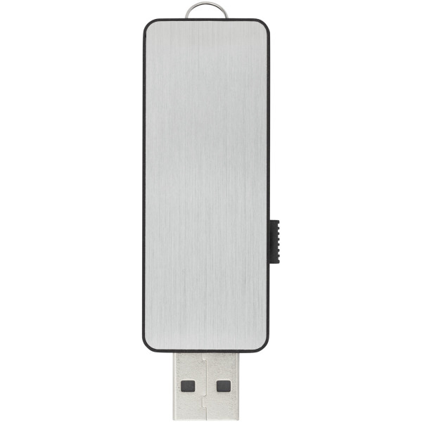 Oplichtende USB met wit licht - Zwart/Zilver/Wit - 1GB