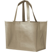 Alloy laminated non-woven shopping tote bag 23L - Nickel