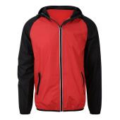 AWDis Cool Contrast Windshield Jacket, Fire Red/Jet Black, M, Just Cool