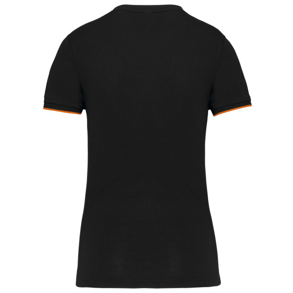 Dames-t-shirt DayToDay korte mouwen Black / Orange 3XL